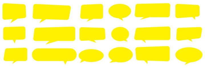 Speech Bubble set. Talk bubble. Blank empty vector white speech bubbles. simple flat design. text box and message icon collection on a white background. vector illustration. eps 10