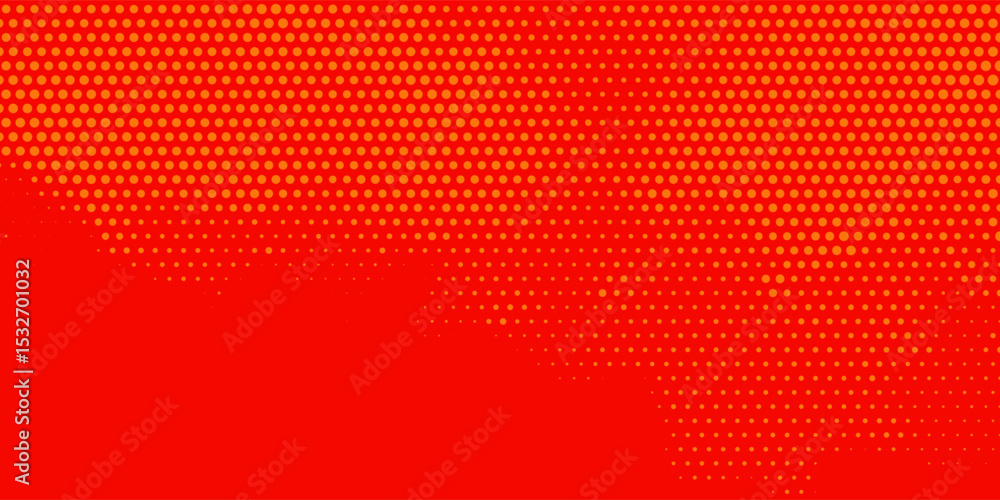 Poster dots halftone orange color pattern gradient texture with technology digital background. dots pop art