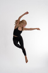 Dancer Toni in the studio dancing 