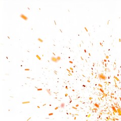 Obraz premium Orange and Red Sparks on White Background