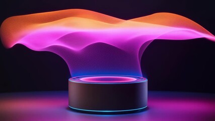 A mesmerizing array of swirling colors and shapes is produced in a dark environment, showcasing dynamic light patterns