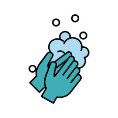 Washing hands vector art illustration