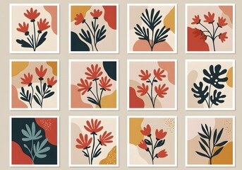 set of four seasons icons