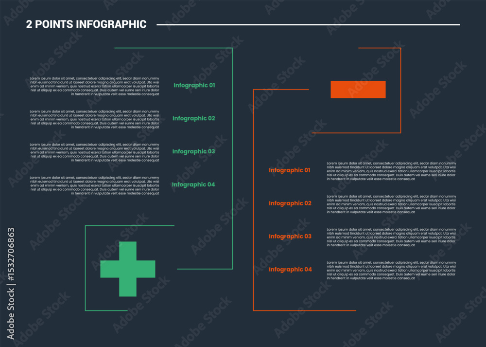 Aufkleber comparison choice infographic process diagram with plus and minus with up and down line with outline