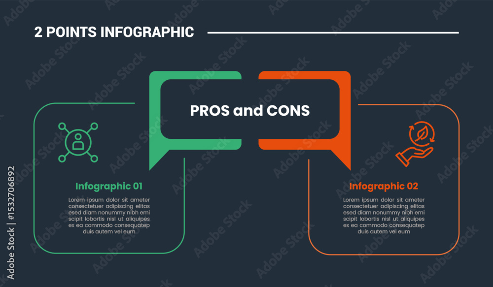 Aufkleber comparison choice infographic process diagram with round rectangle box with callout discussion box c