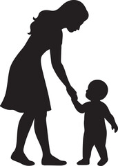 Mother holding baby’s hand