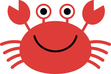 カニのイラスト・かわいい・コミカル・海の生き物