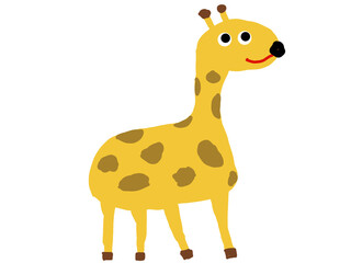 Fototapeta premium giraffe cartoon isolated on white