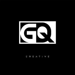 GQ Negative Space Logo – Minimalist Black & White Monogram for Creative Branding, Fashion, Identity & Modern Logo Design	