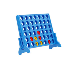 Classic Connect 4 Game Board with Red and Yellow Discs