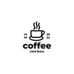 A cup of coffee logo vector 