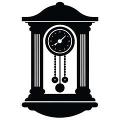 clock vector sihouette