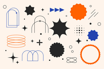Abstract Geometric Shapes Vector Set – Modern Graphic Elements and Minimalist Design Symbols