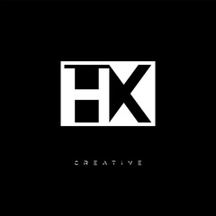 HX Negative Space Logo – Minimalist Black & White Monogram for Creative Branding, Fashion, Identity & Modern Logo Design	