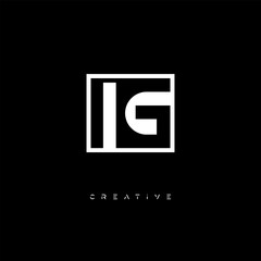 IG Negative Space Logo – Minimalist Black & White Monogram for Creative Branding, Fashion, Identity & Modern Logo Design	
