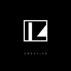 IZ Negative Space Logo – Minimalist Black & White Monogram for Creative Branding, Fashion, Identity & Modern Logo Design	