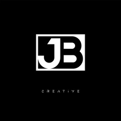JB Negative Space Logo – Minimalist Black & White Monogram for Creative Branding, Fashion, Identity & Modern Logo Design	
