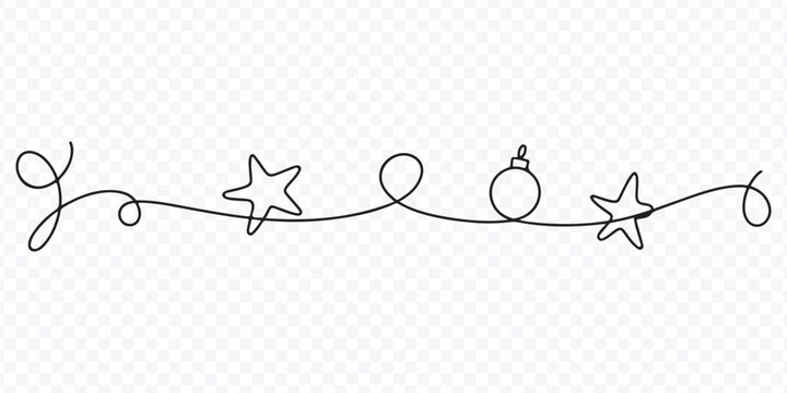 Hand Drawn Festive Stars Ornament Illustration Vector