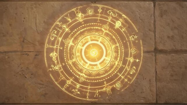 Mystical Magic Seal on Temple Ground
