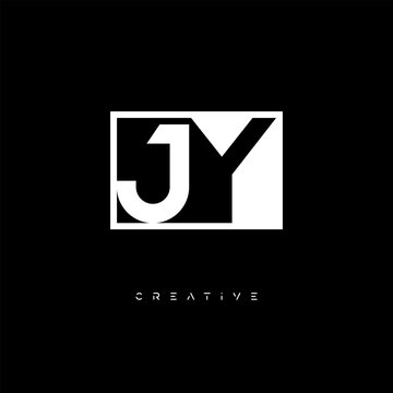 JY Negative Space Logo &ndash; Minimalist Black & White Monogram for Creative Branding, Fashion, Identity & Modern Logo Design	
