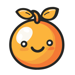 A simple vector graphic of an orange half