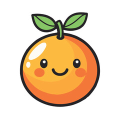 A simple vector graphic of an orange half