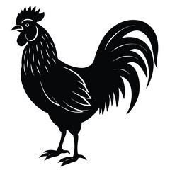 rooster vector sihouette