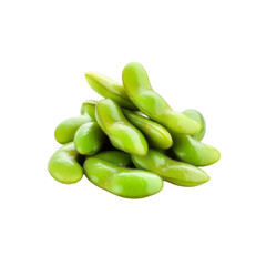 Fresh Edamame Beans, Close-up Studio Shot on Black Background