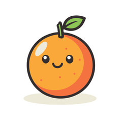 A simple vector graphic of an orange half