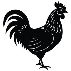 rooster vector sihouette