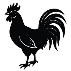rooster vector sihouette