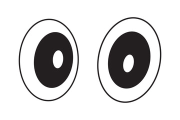  cartoon eyes vector.
