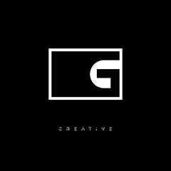 G Negative Space Logo – Minimalist Black & White Monogram for Creative Branding, Fashion, Identity & Modern Logo Design	
