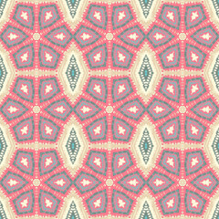 Patrón sin costuras Original. Colores pastel. Formas. Estampa. Textura. Fondo. Caleidoscopio. Simétrico. Infinito