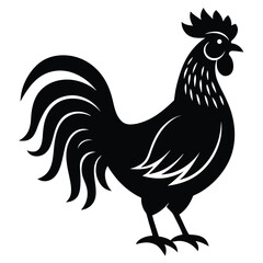 rooster vector sihouette