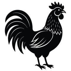 rooster vector sihouette