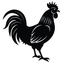 rooster vector sihouette