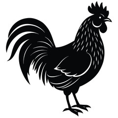 rooster vector sihouette