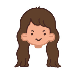 Cute girl with long hair