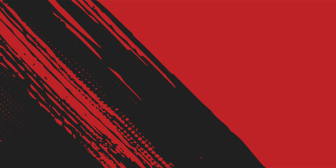 abstract grunge Vector red and black background with sporty brush motif modern