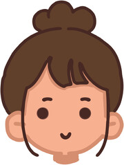 Little girl sticker cute