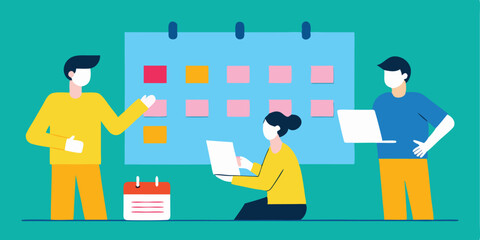 Team collaboration project planning calendar meeting