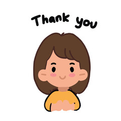 baby girl with a thankyou sign