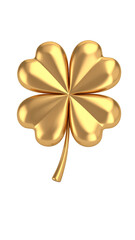 Golden a lucky four-leaf clover