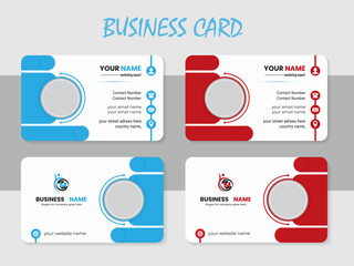 Minimalist corporate modern business card template