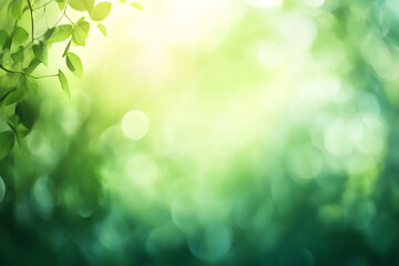 Obraz premium green gradient background / abstract blurry fresh green background