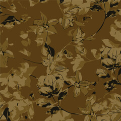 botanical floral, vector, seamless pattern , herbs and leaves ,big set, background with flowers
