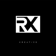 RX Negative Space Logo – Minimalist Black & White Monogram for Creative Branding, Fashion, Identity & Modern Logo Design	
