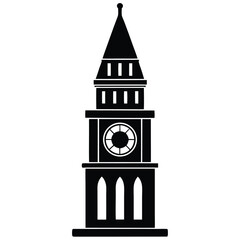 tower clock vector
