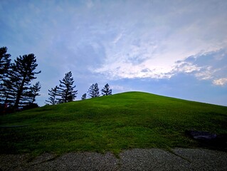 mountain landscape with clouds